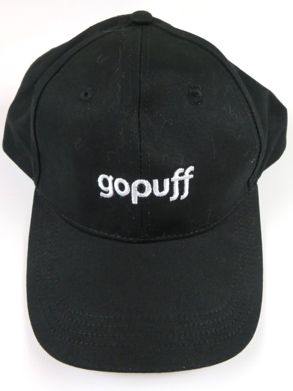 NWOT- GOPUFF black baseball hat cap with white embroidery